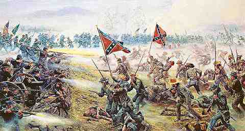 Painting of the Battle of Gettysburg 