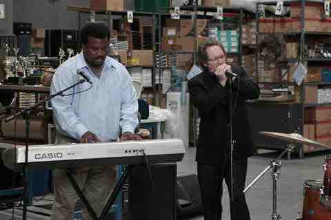 Craig Robinson as Darrryl Philbin, James Spader as Robert California in The Office