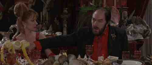 Michael Gambon puts in a towering performance of degenerate behavior as Albert Spica