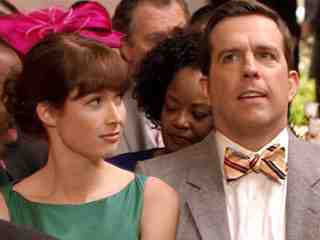 Ellie Kemper as Erin and Ed Helms as Andy in The Office