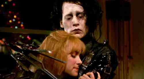 Edward Scissorhands (1990) - Edward (Johnny Depp) with Kim (Winona Ryder)