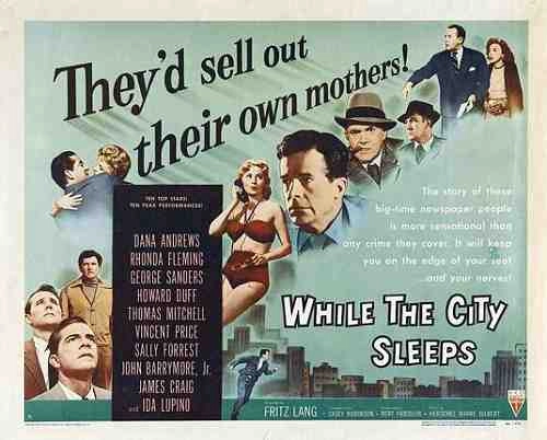 While The City Sleep (1956) - Promotional poster