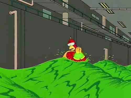 Rainer Wolfcastle (Harry Shearer) suffers for Radioactive Man