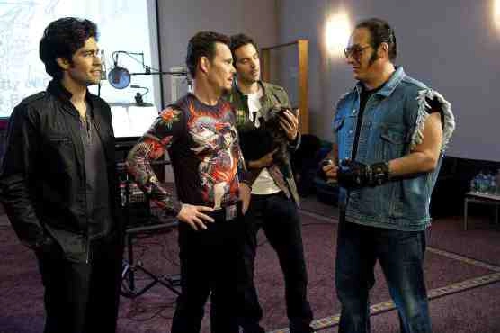 Andrew Dice Clay on Entourage with Adrian Grenier, Rhys Coiro, and Kevin Dillon.