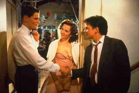 Crispin Glover, Michael J. Fox, and Lea Thompson in Back to the Future