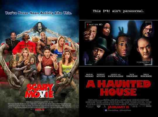  The posters for A Haunted House and Scary Movie V 